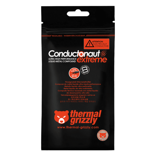 5 Thermal Grizzly Conductonaut Extreme 1g Liquid Metal Thermal Compound - TG-CE-001-R