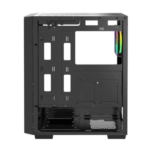 Ocypus GAMMA-C60-BKG400XX-GL Mid-Tower PC Case with Tempered Glass Side Panel and ARGB Fans - GAMMA-C60-BKG400XX-GL