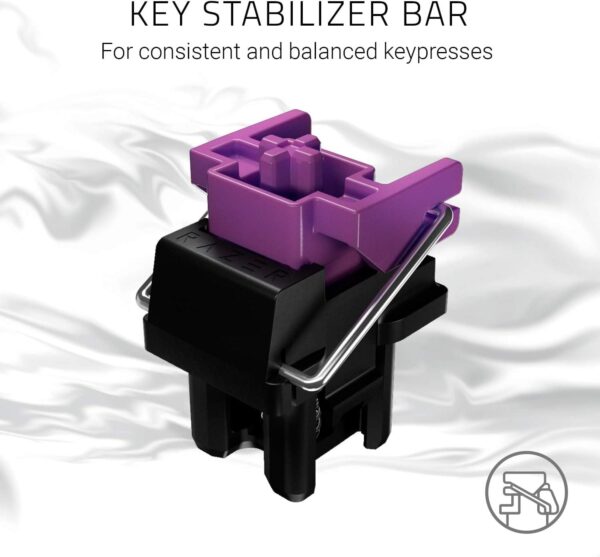 Razer Huntsman Mercury Opto-Mechanical Gaming Keyboard Purple Switches Chroma RGB - RZ03-02521900-R3M1
