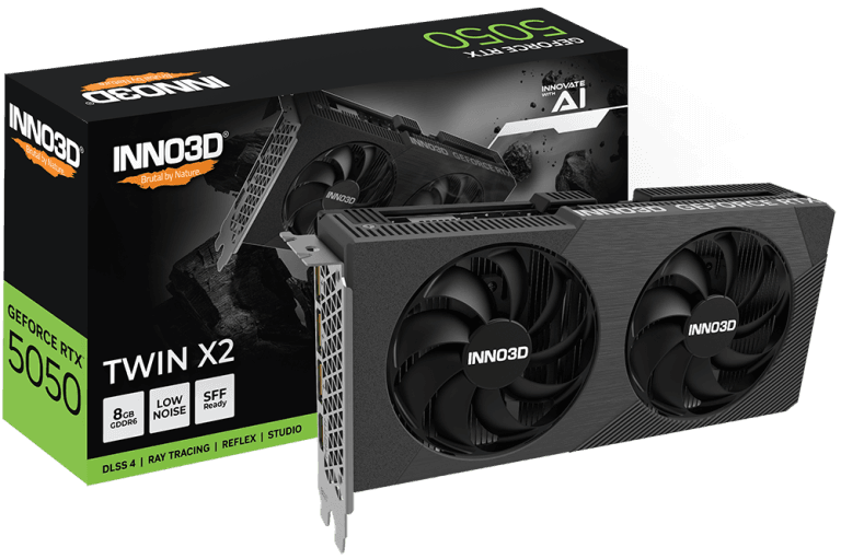 INNO3D GeForce RTX 5050 TWIN X2 8GB GDDR6 Graphics Card Blackwell ...