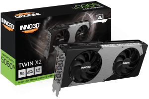INNO3D GeForce RTX 5060 Ti TWIN X2 8GB GDDR7 128-bit Graphics Card - N506T2-08D7-193075N