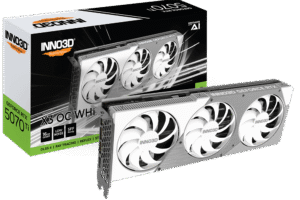 INNO3D GeForce RTX 5070 Ti X3 OC 16GB GDDR7 Graphics Card Blackwell Architecture White - N507T3-16D7X-176068W