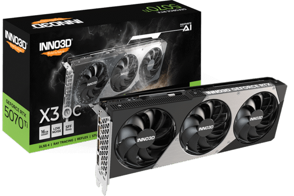INNO3D GeForce RTX 5070 Ti X3 OC 16GB GDDR7 Graphics Card - N507T3-16D7X-176068N