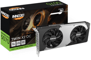 INNO3D GeForce RTX 5070 TWIN X2 12GB GDDR7 Graphics Card - N50702-12D7-195064N