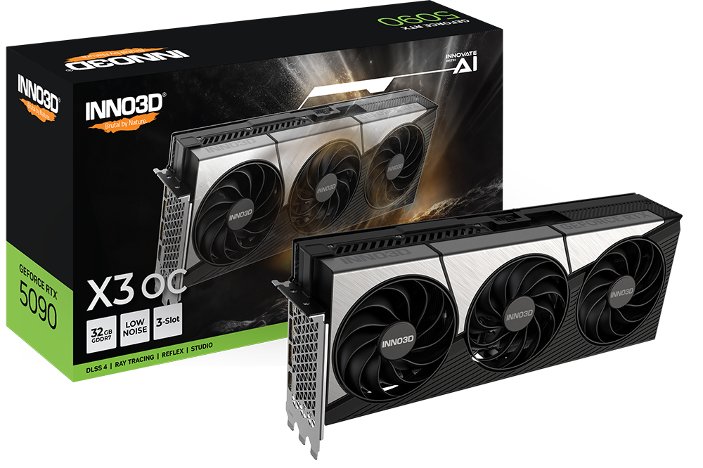 INNO3D GeForce RTX 5090 X3 OC 32GB GDDR7 Graphics Card Blackwell Architecture – N50903-32D7X-1...