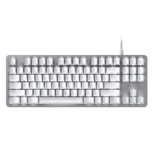 Razer BlackWidow Lite Silent Mechanical Gaming Keyboard Orange Switches Tenkeyless Mercury White - RZ03-02640700-R3M1