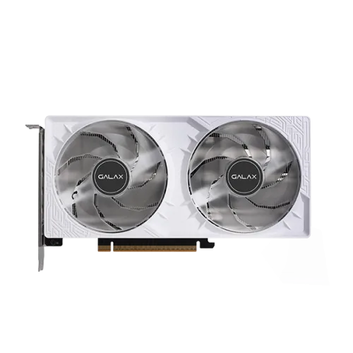 GALAX GeForce RTX 5050 8GB GDDR6 128-bit 1-Click OC White Graphics Card with 2560 CUDA Cores and DLSS 4 - 55NSL8MHCZBS