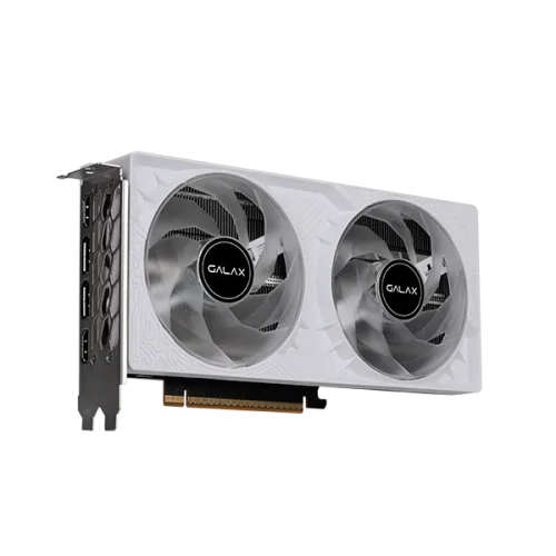 GALAX GeForce RTX 5050 8GB GDDR6 128-bit 1-Click OC White Graphics Card with 2560 CUDA Cores and DLSS 4 - 55NSL8MHCZBS