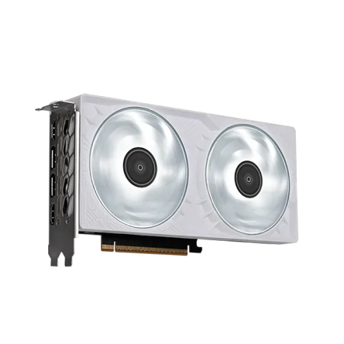 GALAX GeForce RTX 5050 8GB GDDR6 128-bit 1-Click OC White Graphics Card with 2560 CUDA Cores and DLSS 4 - 55NSL8MHCZBS