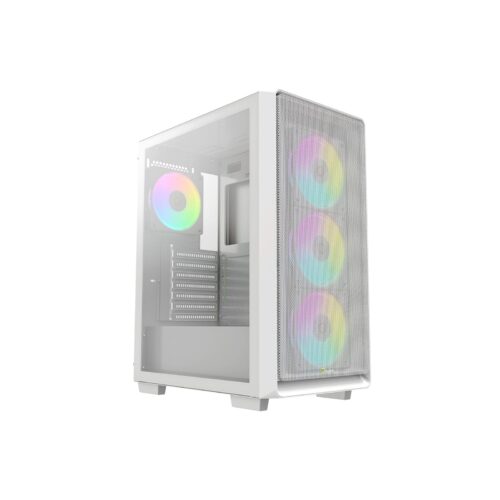 OCYPUS GAMMA C60 WH ARGB ATX PC Case with Mesh Front Panel and 4 ARGB Fans - GAMMA-C60-WHG400XX-GL