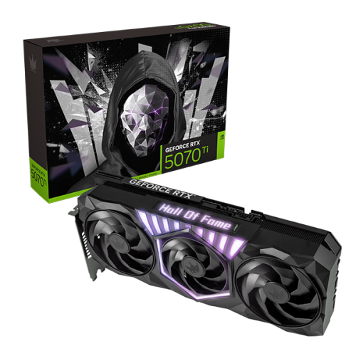 GALAX GeForce RTX 5070 Ti HOF Gaming Black Edition 16GB GDDR7 256-bit Graphics Card with 8960 CUDA Cores and DLSS 4 – 57IZN6MDCXHS