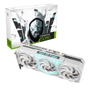 GALAX GeForce RTX 5080 HOF Gaming White Edition 16GB GDDR7 256-bit Graphics Card with 10752 CUDA Cores and DLSS 4 - 58NZN6MDDPFG
