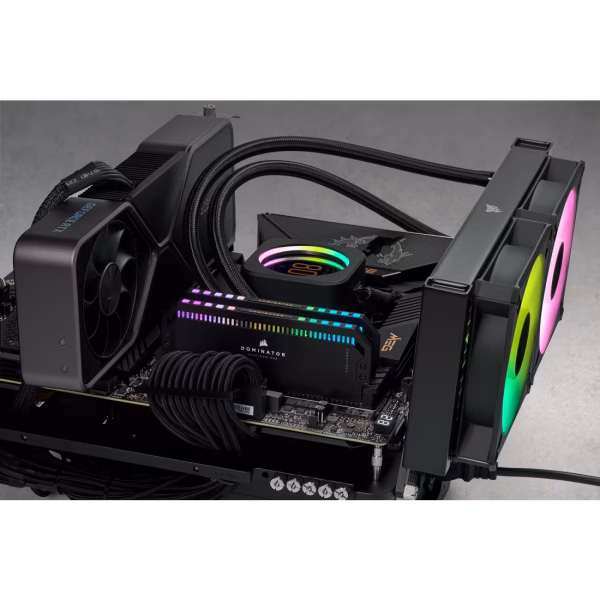 CORSAIR Dominator Platinum RGB 32GB (2x16GB) DDR5 6200MHz C36 Desktop Memory Black - CS-CMT32GX5M2X6200C36-BOX