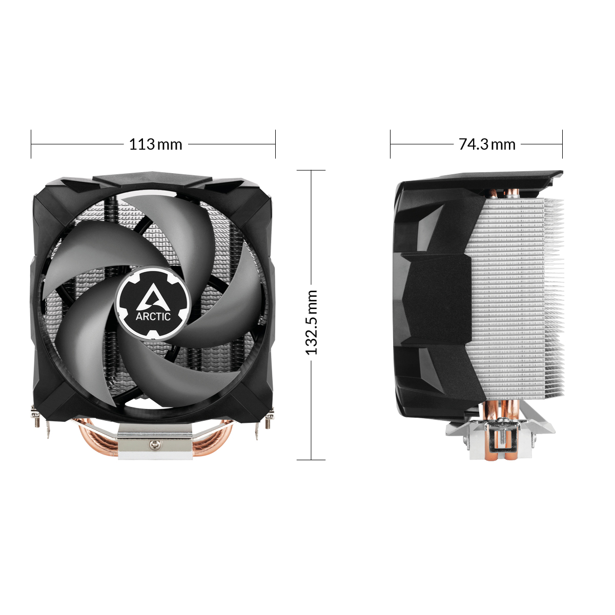 Arctic Freezer 7 X CO Compact CPU Cooler for Intel and AMD Sockets 100mm P-Fan Dual Ball Bearing - ACFRE00085A 2 Arctic Freezer 7 X CO Compact CPU Cooler for Intel and AMD Sockets 100mm P-Fan Dual Ball Bearing - ACFRE00085A - Image 2