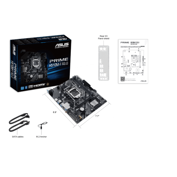 ASUS PRIME H510M-F R3.0 Micro-ATX Motherboard Intel H470 LGA 1200 DDR4 PCIe 4.0 - PRIME H510M-F R3.0