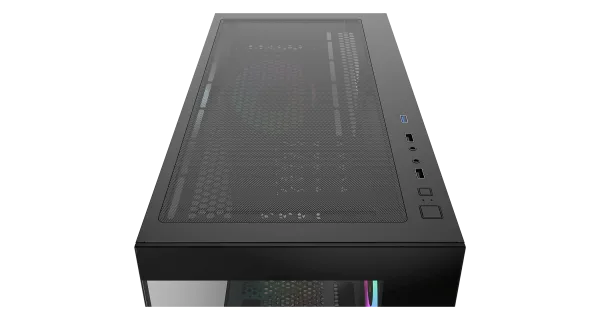 OCYPUS GAMMA C52 BK ARGB Mini-Tower PC Case with Tempered Glass Side Panel and ARGB Fans - GAMMA-C52-BKD300XX-GL