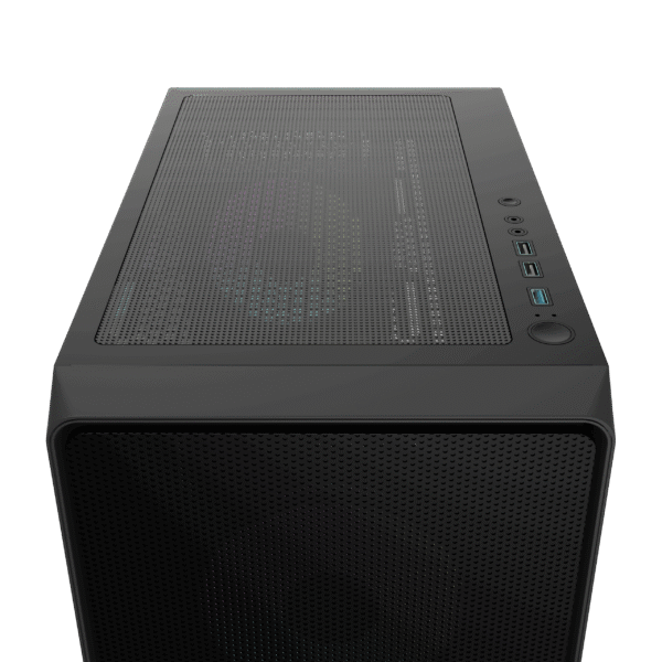 Ocypus GAMMA-C60-BKG400XX-GL Mid-Tower PC Case with Tempered Glass Side Panel and ARGB Fans - GAMMA-C60-BKG400XX-GL