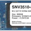 Synology SNV3510 800GB M.2 22110 NVMe SSD Internal Solid State Drive - SY-SNV3510-800G