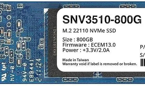 Synology SNV3510 800GB M.2 22110 NVMe SSD Internal Solid State Drive - SY-SNV3510-800G