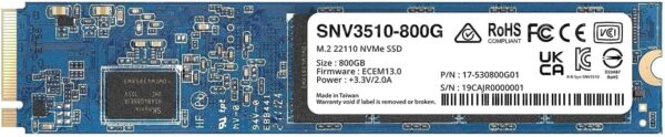 Synology SNV3510 800GB M.2 22110 NVMe SSD 400K IOPS 1022 TBW - SY-SNV3510-800G