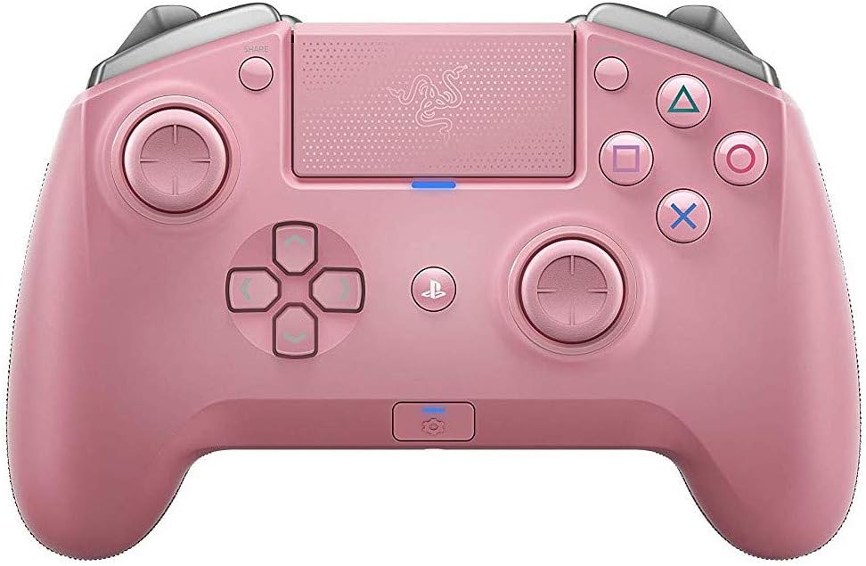 Razer Raiju Tournament Edition Quartz Pink Wireless Gaming Controller with Mecha-Tactile Buttons and...