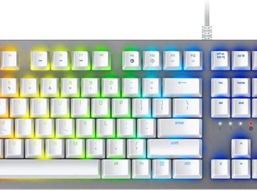 Razer Huntsman Mercury Opto-Mechanical Gaming Keyboard Purple Switches Chroma RGB - RZ03-02521900-R3M1