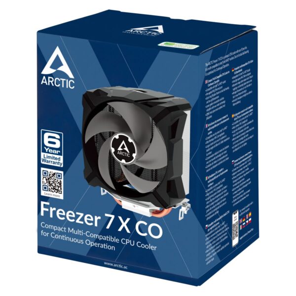 Arctic Freezer 7 X CO Compact CPU Cooler for Intel and AMD Sockets 100mm P-Fan Dual Ball Bearing - ACFRE00085A