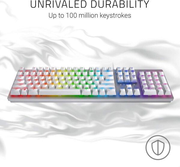 Razer Huntsman Mercury Opto-Mechanical Gaming Keyboard Purple Switches Chroma RGB - RZ03-02521900-R3M1