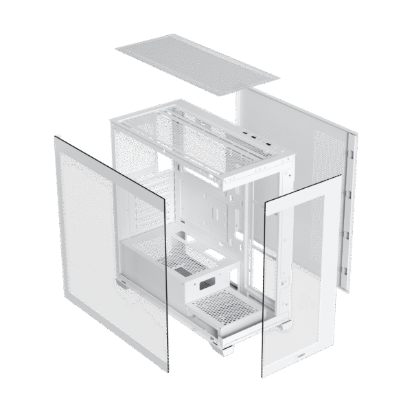 Ocypus GAMMA C72 WH ARGB Panoramic Mid-Tower Case 4x120mm ARGB Fans 360mm Radiator Support -  GAMMA-C72-WHD400XX-GL