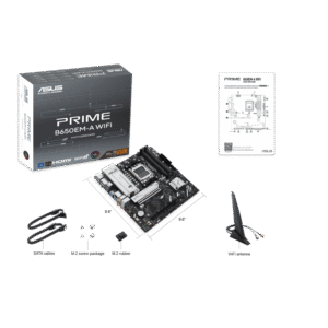 ASUS PRIME B650EM-A WIFI Micro-ATX Motherboard AMD B650 DDR5 PCIe 5.0 Wi-Fi 6 - PRIME B650EM-A WIFI
