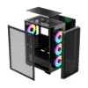 Ocypus GAMMA-C60-BKG400XX-GL Mid-Tower PC Case with Tempered Glass Side Panel and ARGB Fans - GAMMA-C60-BKG400XX-GL