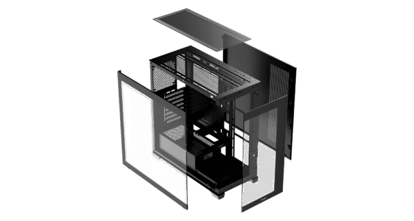 OCYPUS GAMMA C72 BK Mid-Tower PC Case with Tempered Glass Side Panel - GAMMA-C72-BKD000XX-GL