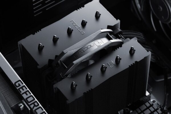NOCTUA NH-D12L chromax.black 145mm Low-Profile CPU Cooler with NF-A12x25r PWM Fan - NH-D12L CH.BK