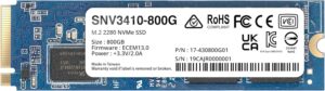 Synology SNV3410 800GB M.2 2280 NVMe SSD PCIe Internal Caching Drive - SY-SNV3410-800G