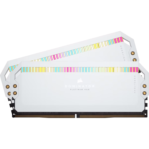 CORSAIR Dominator Platinum RGB 32GB (2x16GB) DDR5 5200MHz C40 Desktop Memory White - CS-CMT32GX5M2B5200C40W