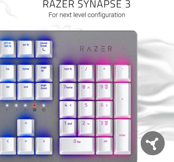 Razer Huntsman Mercury Opto-Mechanical Gaming Keyboard Purple Switches Chroma RGB - RZ03-02521900-R3M1