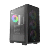 Ocypus GAMMA-C60-BKG400XX-GL Mid-Tower PC Case with Tempered Glass Side Panel and ARGB Fans - GAMMA-C60-BKG400XX-GL