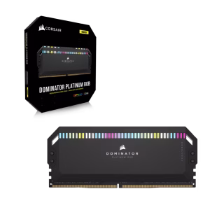 CORSAIR Dominator Platinum RGB 32GB (2x16GB) DDR5 6400MHz CL32 Desktop Memory Black - CMT32GX5M2B6400C32