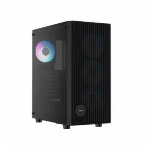 OCYPUS GAMMA C70 ARGB HIGH AIRFLOW FRONT PANEL W/ 4 ARGB FAN ATX CASE - BLACK - GAMMA-C70-BKG400XX-GL