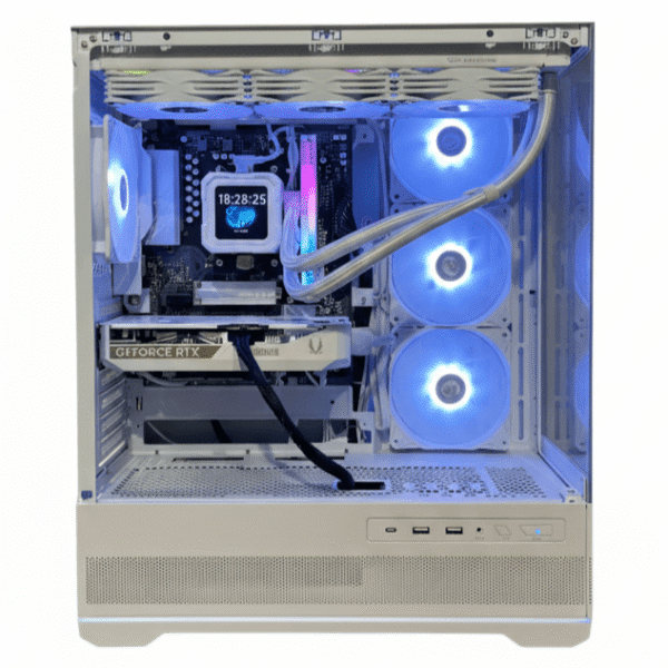Ion | AMD Ryzen 7 8700F RTX 5060 White Gaming PC with LCD AIO for 1440p Gaming, Streaming, and Content Creation