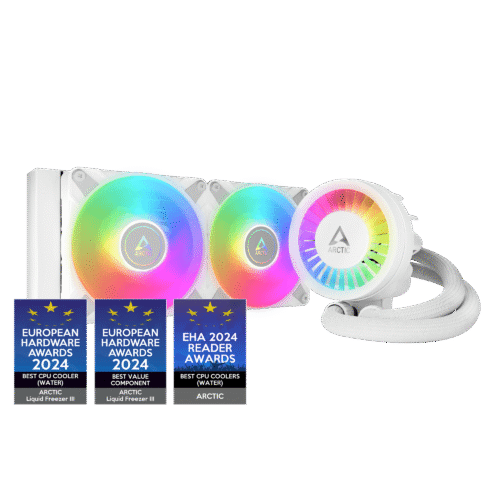 Arctic Liquid Freezer III 240 A-RGB White All-in-One CPU Water Cooler LGA1851 LGA1700 AM5 AM4 with MX-6 Thermal Paste - ACFRE00150A