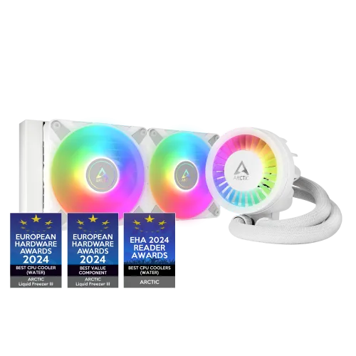 Arctic Liquid Freezer III 240 A-RGB White All-in-One CPU Water Cooler LGA1851 LGA1700 AM5 AM4 with MX-6 Thermal Paste - ACFRE00150A