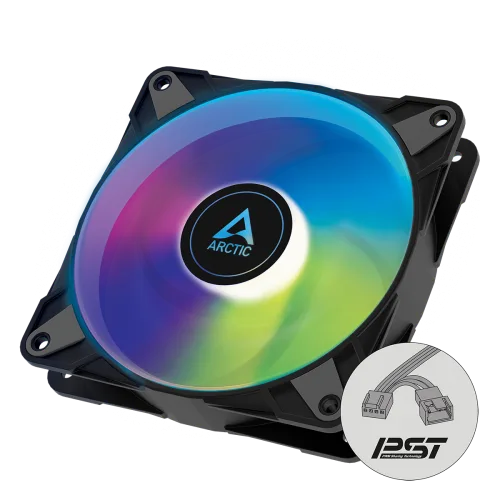 ARCTIC P12 PWM PST A-RGB 120 mm Case Fan Fluid Dynamic Bearing Black Single Fan - ACFAN00231A