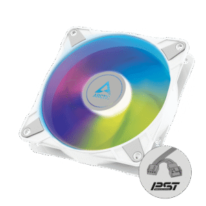 ARCTIC P14 PWM PST A-RGB 140 mm Case Fan Fluid Dynamic Bearing White Single Fan or 3 Pack - ACFAN00276A