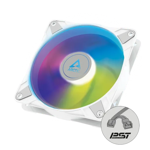ARCTIC P14 PWM PST A-RGB 140 mm Case Fan Fluid Dynamic Bearing White Single Fan or 3 Pack - ACFAN00276A