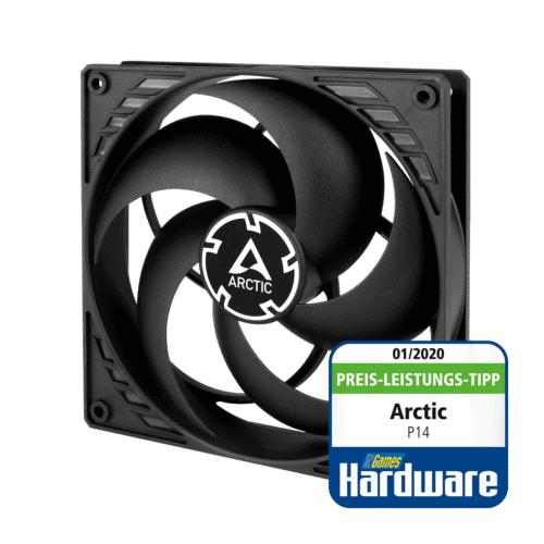 Arctic P14 Black 140mm Pressure-Optimized Fan Fluid Dynamic Bearing - ACFAN00123A