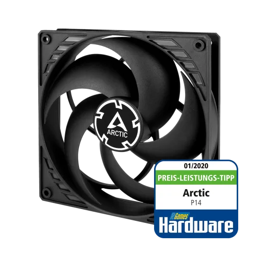 Arctic P14 Black 140mm Pressure-Optimized Fan Fluid Dynamic Bearing - ACFAN00123A