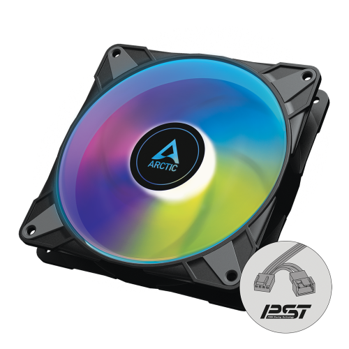 ARCTIC P14 PWM PST A-RGB 140 mm Case Fan Fluid Dynamic Bearing Black Single Fan   - ACFAN00239A