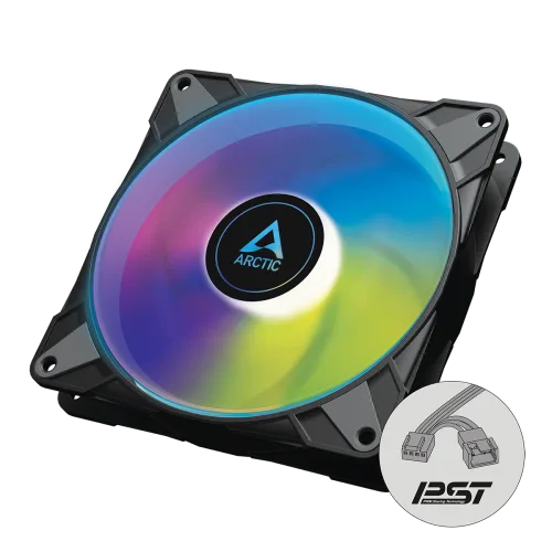ARCTIC P14 PWM PST A-RGB 140 mm Case Fan Fluid Dynamic Bearing Black Single Fan   - ACFAN00239A