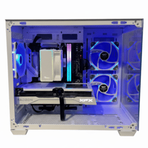 Quartz | Mid-Range White Gaming PC Package with AMD Ryzen 5 7500F, Radeon RX 9060 XT 16GB, 32GB DDR5 RAM, 1TB NVMe SSD - Perfect for 1440p Gaming and Content Creation